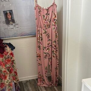 Floral Pink Jumpsuit